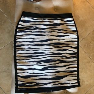 Silk Feel Zebra Skirt - Ann Taylor
